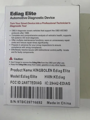 Vista 7 de KINGBOLEN Ediag Elite OBD2 Escáner Bluetooth, escáner de control bidireccional herramienta de diagnóstico para todos los sistemas para iOS