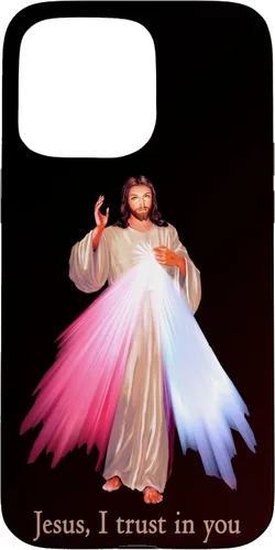 Vista 30 de Funda para iPhone 13 Pro Max Jesús con la que confío en ti Divina Misericordia Misericordiosa Jesús