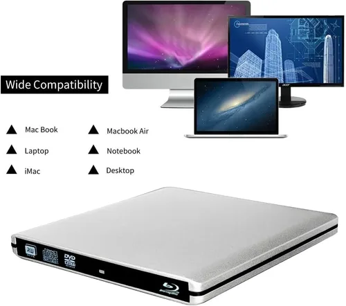 Vista 7 de USB C tipo C USB 3.0 externo 3D HD Blue ray Player para MacBook pro USB C Blue ray Reader Combo DVD Burner Drive para MacBook Pro MacBook Air iMac