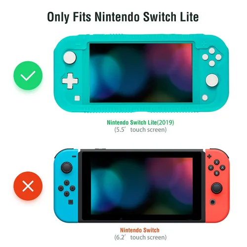 Vista 2 de Teyomi Protective Case Compatible with Nintendo Switch Lite, Silicone Protective Cover for Nintendo Switch Lite with Tempered Glass Screen