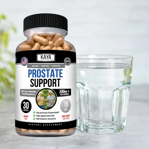 Vista 9 de Kaya Naturals Soporte de próstata con Saw Palmetto y Pygeum, 30 cápsulas