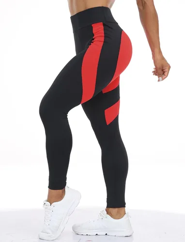 Vista 5 de SEASUM - Leggings de yoga para mujer, con retazos en forma de corazón y cintura alta, para entrenamiento, acondicionamiento físico, gimnasio