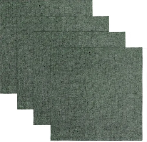 Vista 16 de Solino Home Athena - Juego de 4 manteles individuales cuadrados de lino natural claro de 14 x 14 pulgadas, manteles individuales 100 % lino puro