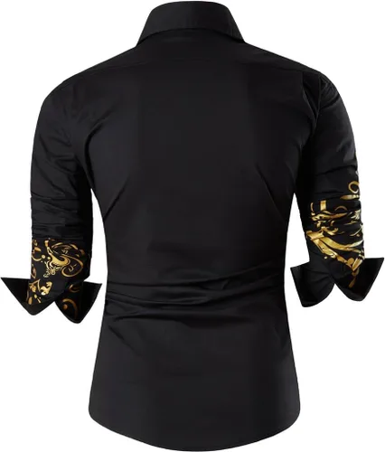 Vista 120 de JZS041, camisa de vestir de manga larga para hombre
