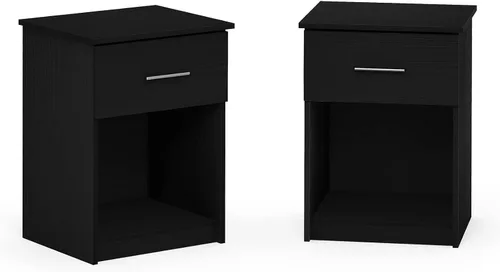 Vista 5 de Furinno Tidur - Mesita de noche, paquete de 2, americano