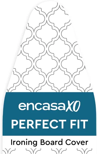 Vista 17 de Encasa XO Funda para tabla de planchar y almohadilla 42"x14" - Acolchado grueso de fieltro de 3mm, ajuste con cordón y bloqueo, fácil de colocar