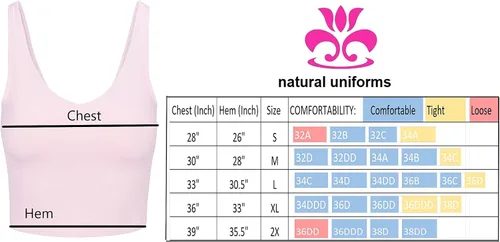 Vista 6 de Natural Uniforms Sujetador deportivo de soporte medio acolchado sin varillas para mujer