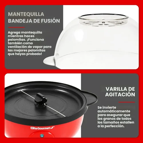 Vista 2 de Elite Gourmet EPM330R - Máquina antiadherente de cerámica para 12 tazas Rojo