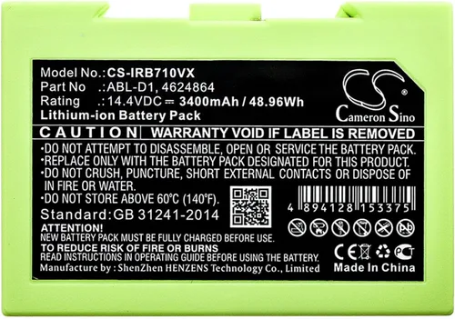 Vista 5 de Cameron Sino Batería para iRobot 7150, Roomba i4, Roomba i7, Roomba i7+, Roomba i7550, Roomba i755020, Roomba i7558, Roomba i8 3400mAh