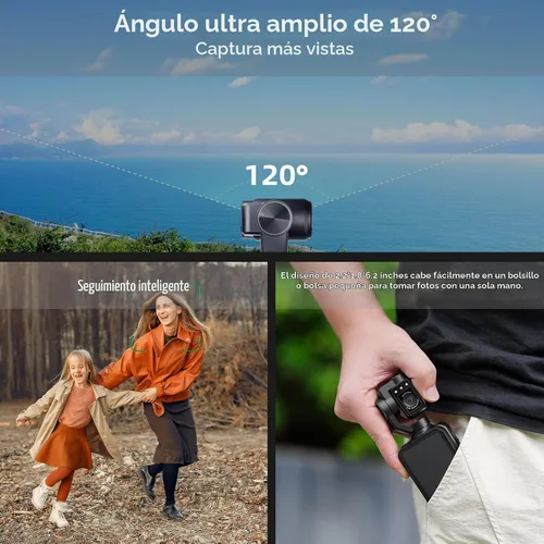 Vista 4 de ORDRO Videocámara de bolsillo M5, videocámara de video 4K 60FPS de estabilización de 3 ejes, cámara de bolsillo de visión nocturna IR para vlogging