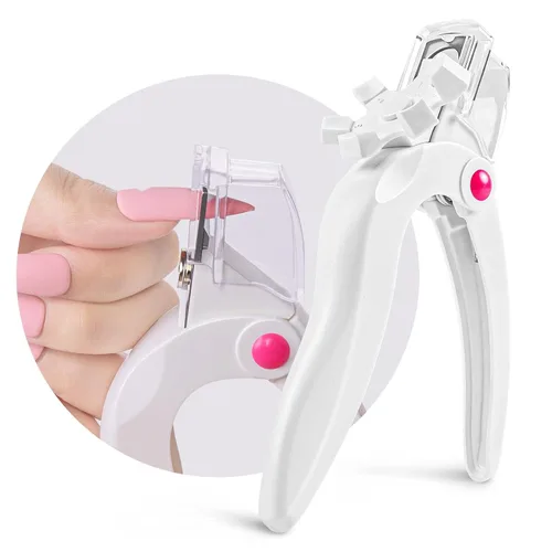 Vista 12 de AIRSEE Cortaúñas profesionales de acero inoxidable con ajustadores magnéticos para uñas acrílicas, postizas y de gel artificial, recortador de uñas