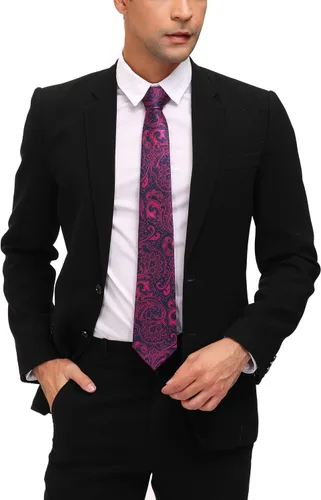 Vista 4 de Adulove Mens Necktie Classic Silk Tie Woven Jacquard Neck Ties 6 PCS