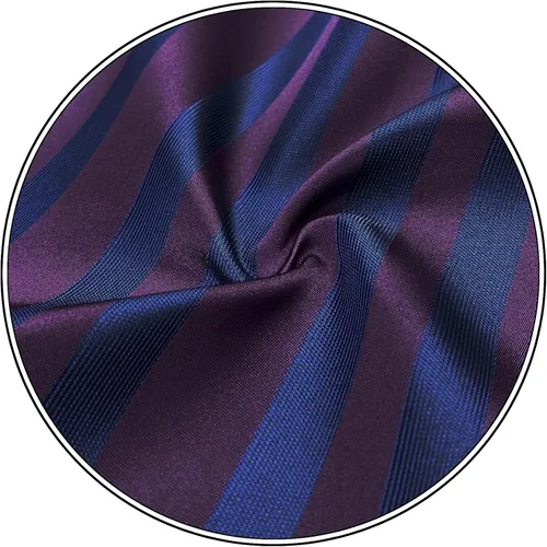 Vista 24 de S&W SHLAX&WING Corbata para hombres Lazos a rayas verde, amarillo y azul para trajes de negocios