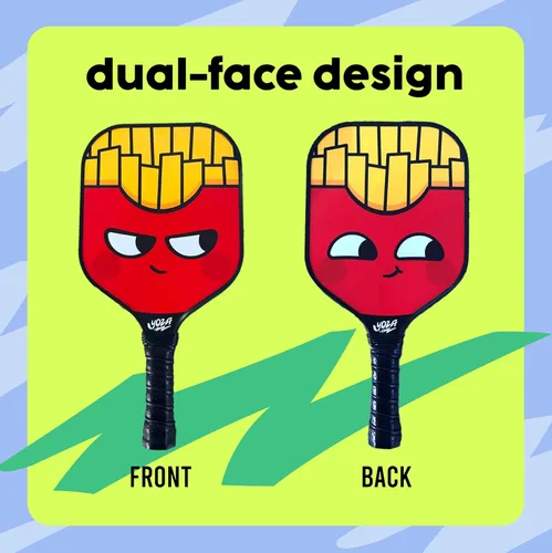 Vista 4 de Kids Pickleball Paddle Set of 2 - Includes 2 Pickleball Paddles with 2 Balls, Lightweight, Fiberglass, Better Control, Beginner Racket, Perfect