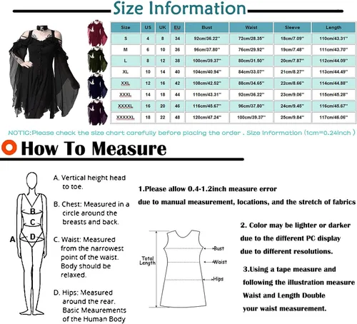 Vista 4 de FRMUIC Disfraz medieval para mujer, talla grande, manga mariposa, vestido largo de Halloween, vintage, vampiro, bruja, cosplay, vestido gótico