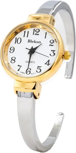 Vista 14 de Collections Quartz Womens 26mm Delicate Metal Cuff Bangle Watch Plateado