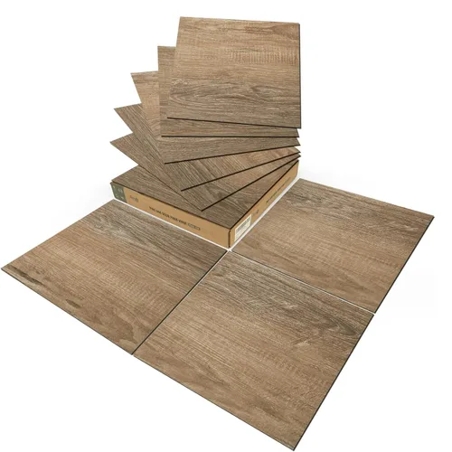 Vista 10 de Art3d Azulejos de vinilo para pegar y desprender 30 unidades 30 x 30 cm, Suelos autoadhesivos impermeables con aspecto de tablones de madera