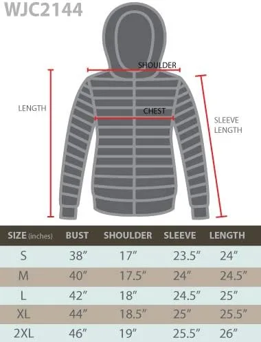 Vista 6 de Lock and Love Chaqueta de plumón ultraligera para mujer con capucha extraíble
