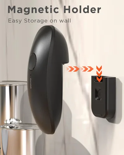 Vista 5 de Canslab Ultrablde (versión básica) - Abrelatas eléctrico recargable para cocina para personas mayores con artritis, abrelatas de batería USB