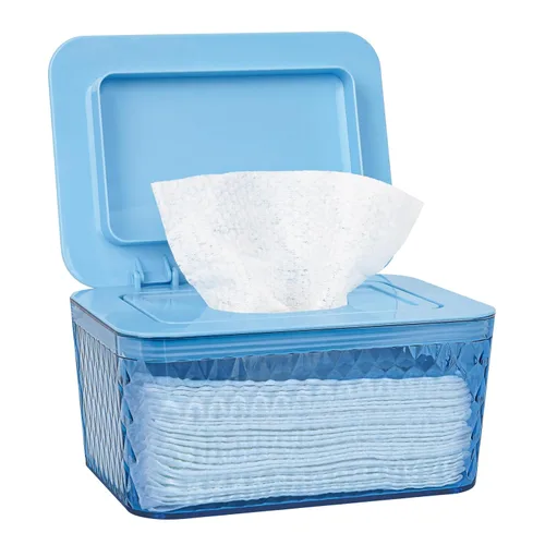 Vista 16 de Dispensador de toallitas Whiidoom, Soporte para toallitas de una mano para bebé y adulto, contenedor de toallitas con diseño de sello para baño