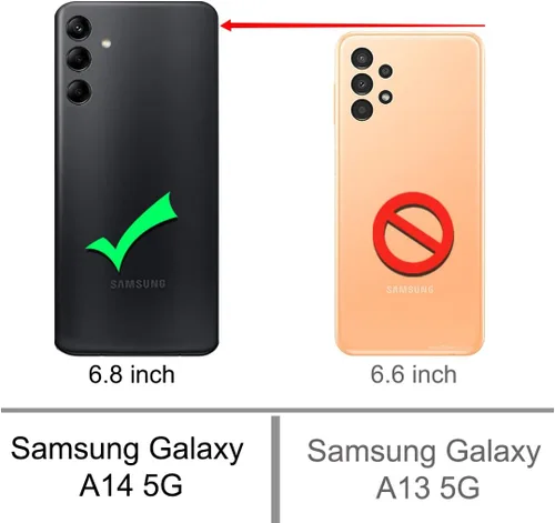 Vista 2 de Osophter Funda para Galaxy A14 5G, Samsung Galaxy A14 5G Funda con protector de pantalla de absorción de golpes Flexible TPU Caucho Protector