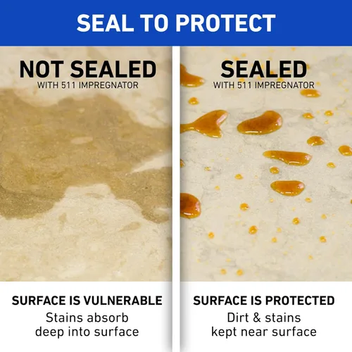 Vista 3 de Miracle Sealants 511 - Sellador de impregnación avanzado penetrante para encimeras, piedra, azulejos y lechada, galón
