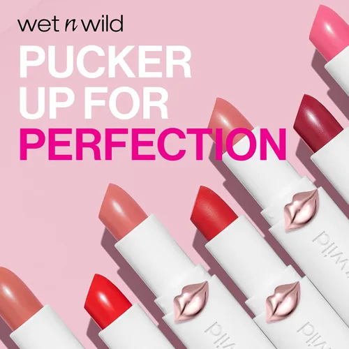 Vista 2 de wet n wild labial de color con alto brillo y mega duración Ropa fuera