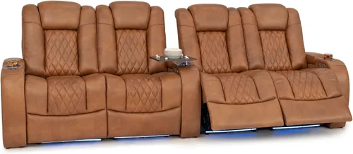 Vista 60 de Seatcraft Asientos de cine en casa Virtuoso LT Tawny Single reclinable Leonado