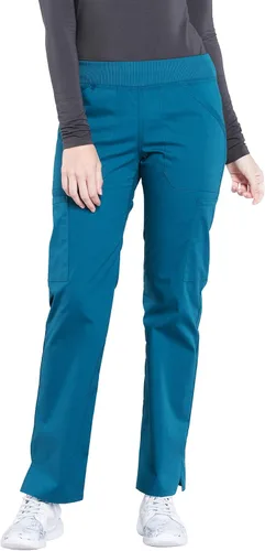 Vista 17 de Pantalones quirúrgicos Workwear Professionals para mujer, pantalón cargo sin cierre, elástico suave, WW170 Negro