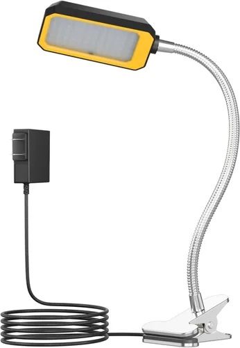 Vista 9 de Luz de trabajo magnética LED, 15W de alta luminosidad, lámpara de cuello de cisne flexible con base magnética fuerte para torno, fresado, prensa