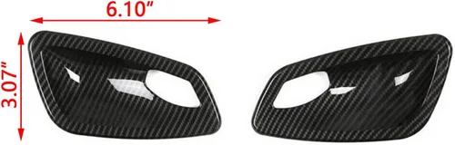 Vista 5 de x xotic tech Cubierta interior para manija de puerta, patrón de fibra de carbono, compatible con BMW E92 E93 335i M3 Coupe Convertible 2007-2013, 2