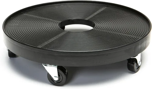 Vista 8 de Carrito de plantas rodante de 16 pulgadas con ruedas y orificio de drenaje, plataforma de plantas resistente con rueda de bloqueo, base de maceta
