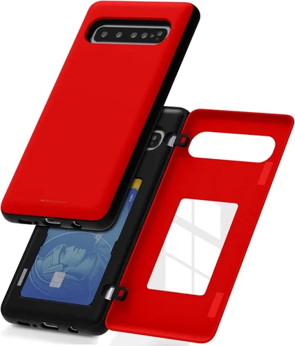 Vista 80 de GOOSPERY Funda tipo cartera para Samsung Galaxy S22 Ultra, [tarjetero] parachoques magnético de puerta con cierre automático, cubierta protectora