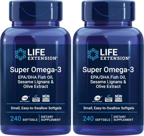 Vista 11 de Life Extension Aceite de pescado Super Omega-3 EPA/DHA, lignanos de sésamo y extracto de oliva. Salud cardíaca, salud cerebral, apoyo para la salud