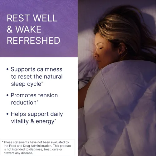 Vista 3 de Microbiome Labs Zenbiome Sleep - Suplemento de teanina L con extracto de bálsamo de limón y probióticos con Bifidobacterium Longum - Ayuda a calmar