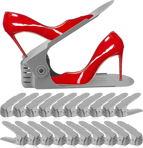 Vista 14 de NVGSN Organizador de ranuras para zapatos, paquete de 12 - Organizadores de zapatos para un par de zapatos, ahorradores de espacio para zapatos