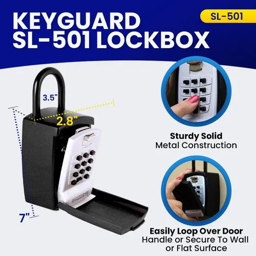 Vista 2 de Caja de seguridad con botones KeyGuard, SL-501