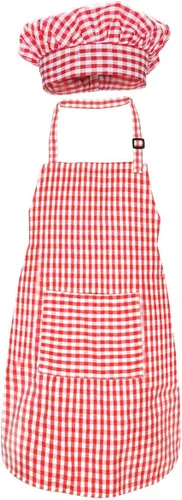 Vista 10 de Jennice House - Juego de delantal y gorro de chef para niños, lindos delantales para hornear de niños para cocinar delantales para bebés que hornean