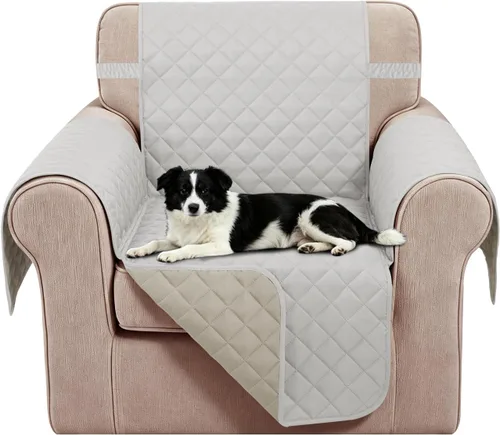 Vista 88 de Fundas para Silla Reclinable Reversibles Funda de Sofá para Mascotas Protector de Muebles Lazy Boy (Silla 23'', Beige/Beige)