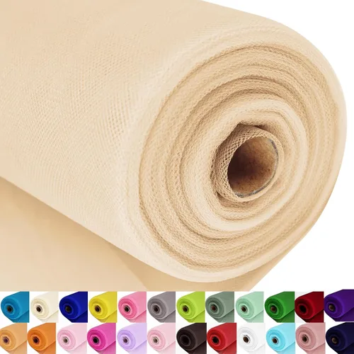 Vista 22 de Rollos de tela de tul, 54 pulgadas por 10 yardas (30 pies), cinta de tul para decoración de fiestas de boda, rollo de tela transparente en bobina