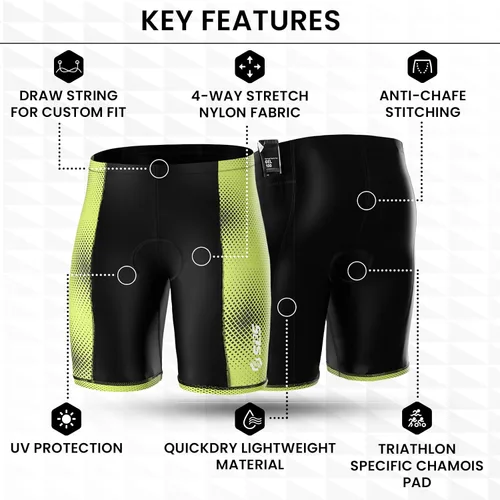 Vista 29 de SLS3 Pantalones cortos de triatlón para hombre – Tri Shorts para hombre – 2 bolsillos FRT – Diseñado por atletas para carreras
