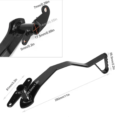 Vista 2 de Fydun Palanca de freno trasero hidráulico freno pedal palanca y resorte para Pit Dirt Bike