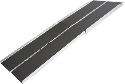 Vista 15 de Rampa de silla de ruedas multipliegue de aluminio de 4' L Silver Spring con superficie recubierta de Grit - Capacidad de peso de 600 lb Folding