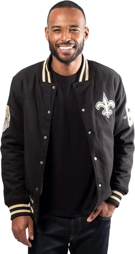 Vista 34 de Ultra Game Men's NFL Official Classic Varsity Coaches Jacket Coat