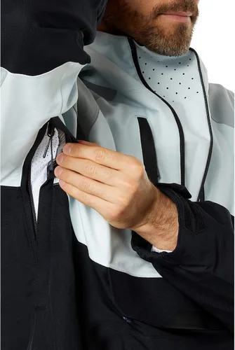 Vista 4 de Volcom Brighton - Chaqueta de snowboard con capucha para hombre Gris