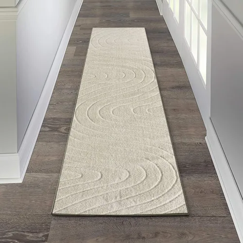 Vista 10 de LUXE WEAVERS Alfombra de Área Moderna Geométrica de Ondas Beige 2x3