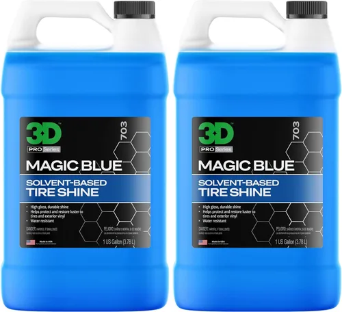 Vista 12 de 3D Magic Blue - Spray de brillo para neumáticos, resistente al agua, de alto brillo, protección de larga duración, fórmula sin eslingas, sin correr