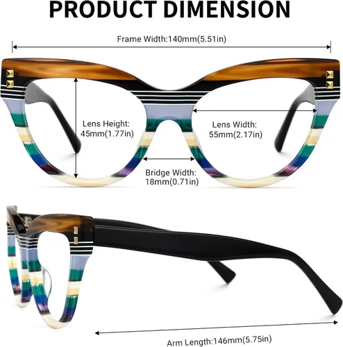 Vista 4 de Zeelool Gafas de ojo de gato elegantes para mujer, gafas elegantes Cascata ZOA01858