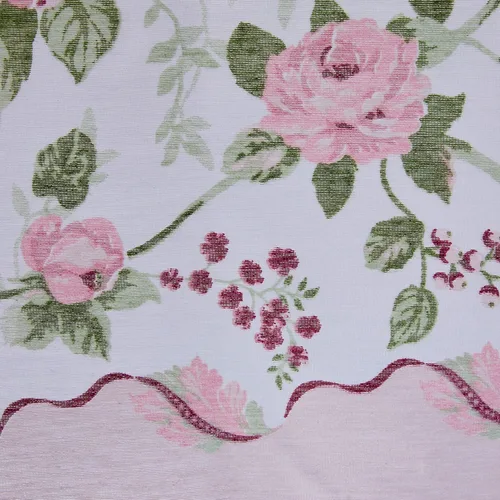 Vista 3 de AdonisUSA Mantel redondo o rectangular con estampado de rosas - Mantel de tela para comedor, mesa de cocina y fiesta