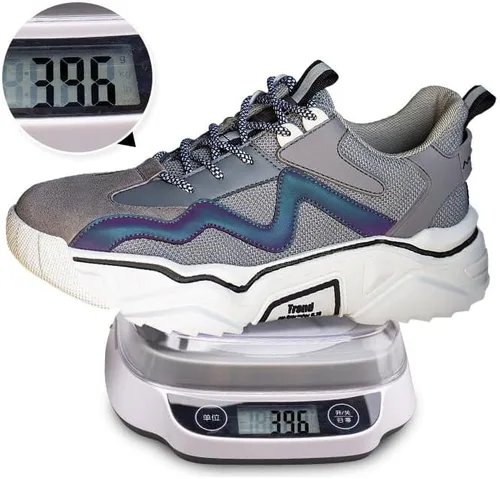 Vista 2 de Zapatos de punta de acero para hombre para mujer, zapatos de seguridad ligeros, antideslizantes, zapatos de trabajo industriales a prueba